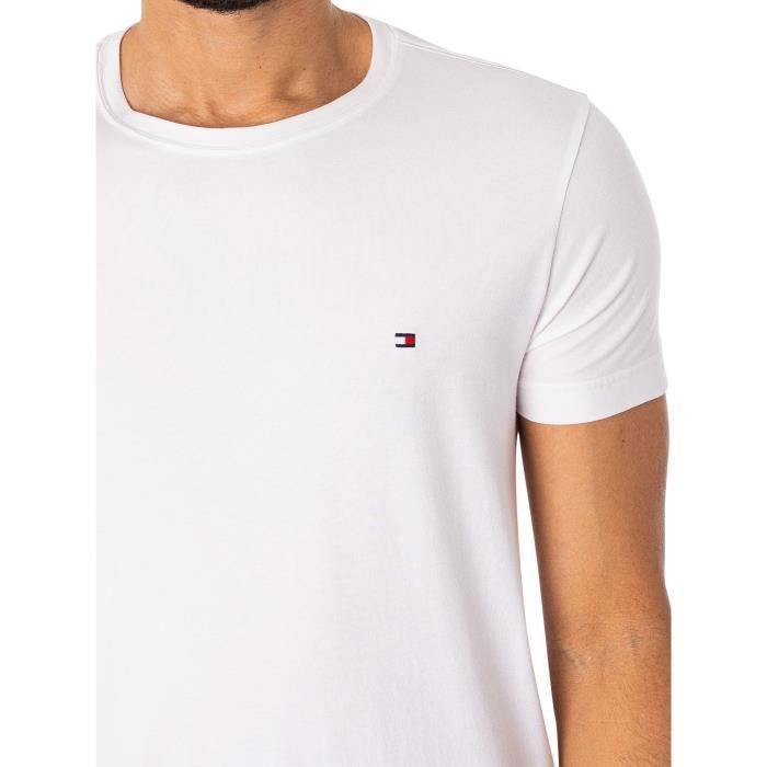 Tommy Hilfiger For Men Extra-fine Core Stretch T-shirt, White