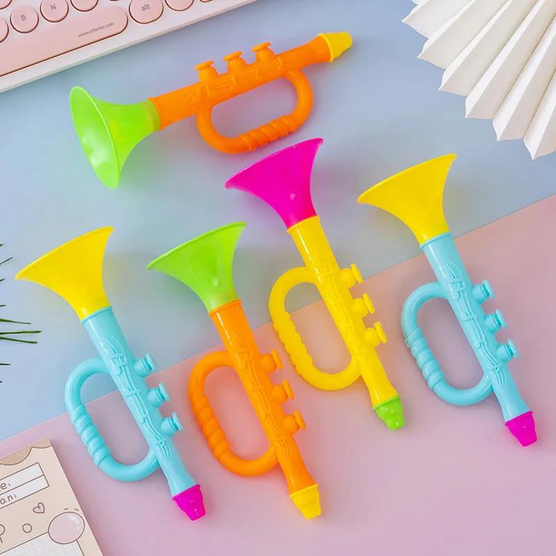 Infant Music Playthings Kids Early Montessori Style Learning Toy Colorful Musical Instruments Games ideal for Children Trumpet Random Colour