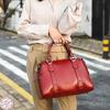 Genuine Leather Women Shoulder Cross Body Handbag Top Handle Bag Casual Designer Female Oil Wax Cowhide Messenger Tote Bag