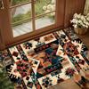 Covor Patchwork Geometric Etnic Model Tribal Retro Covor Decorativ Antiderapant pentru Decor Acasă Multiple Mărimi Disponibile