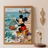 5D Diamond Painting Set DIY Handmade Diamond Painting Art Production Mickey Crab Fishing Decorative Painting