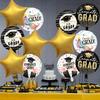 12Pcs Graduation Foil Balloon Set, Congrats Grad 18-Inch Round Mylar Balloons & Star Foil Balloons, Aesthetic Class of 2026 Deco