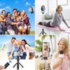 Selfie stick Bluetooth tripod up to 72cm - black