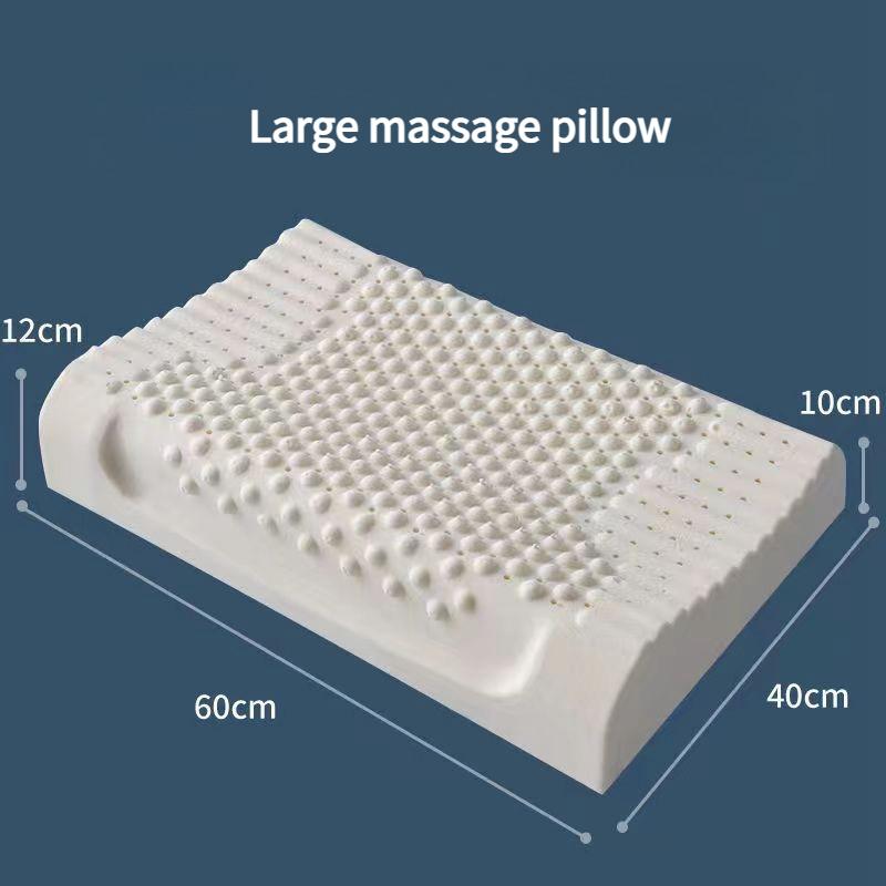 3D Convex Particle Massage Latex Pillow Cervical Spine Protection and Sleep Aid Pillow Core High Rebound Non Deformable Headrest, Dry and Breathable