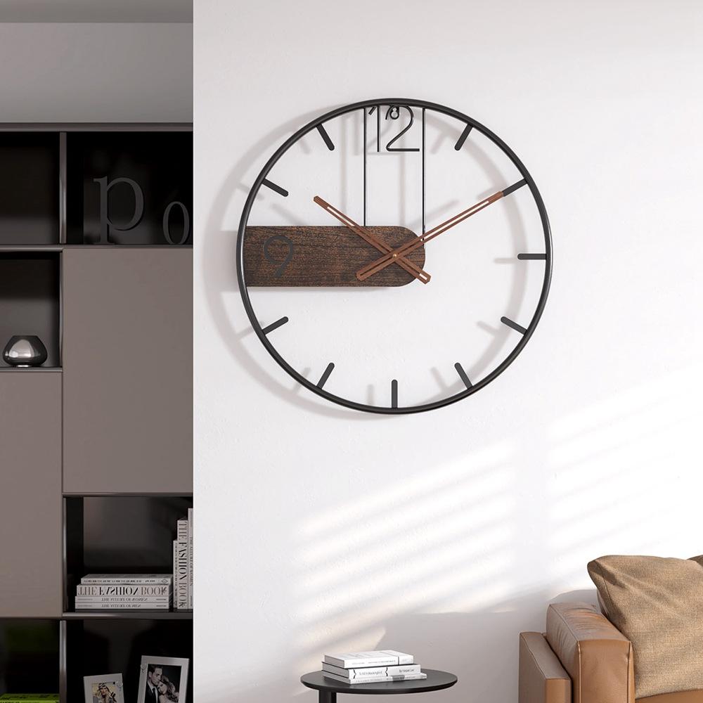 The Nordic, Wrought Iron Wall Clock, Modern Home Sitting Room Adornment Clock