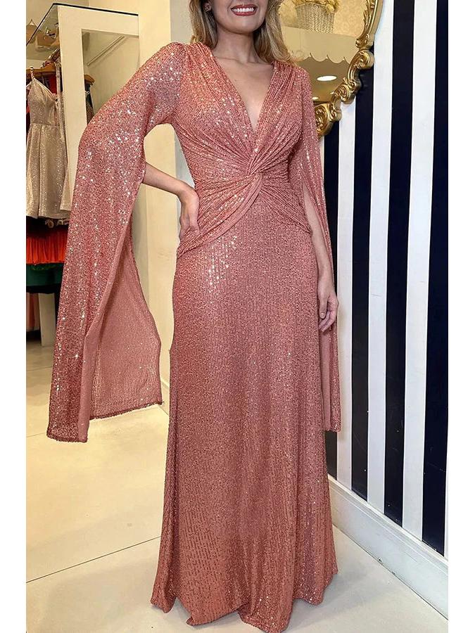 GA23108 European & American Sequin Party Dress - Casual, Loose, Sexy Fit