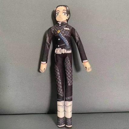 Demon Slayer Akaza Poseable Plush Doll Built-in Wire Stuffed Figure Infinite Castle Mugen Train Collectible Toy For Anime Fans Cuddly Fluffy Huggable