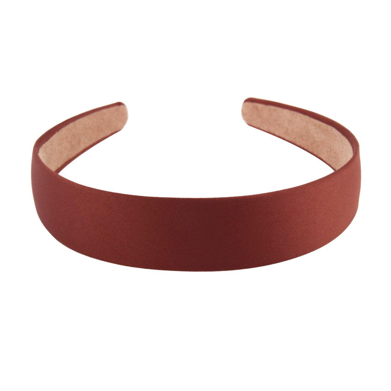 

Повязка на голову 3 см, модная женская толстая бархатная повязка на голову из губки, женская повязка для волос, обруч для волос для девочек, сделай сам, атласные аксессуары для волос из смолы коричневый