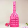 Women Quilted Chest Bag Cloud Waist Bag Adjustable Strap Puffer Crossbody Sling Bags Travel Fanny Pack Outdoor Travel Bags