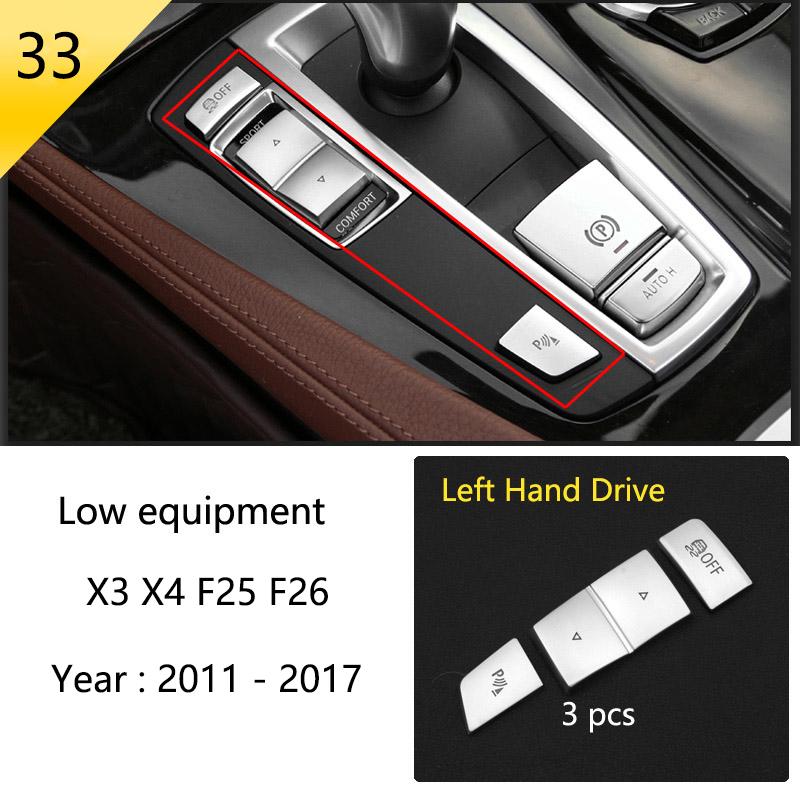 BBJS7 Accessories for BMW X3 X4 F25 F26 Car Inner Gearshift Air Conditioning CD Panel Door Armrest Cover Trim Decorative Car Stickers
