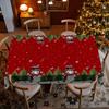 Christmas Tablecloth, Snowman Elk Print, Waterproof Rectangle, Dining Table Coffee Table Decorative Cloth