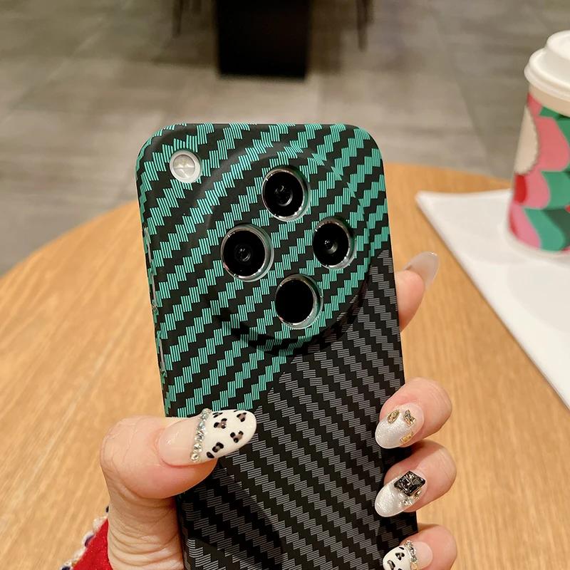 Per OPPO Find X8 Pro,X8 Custodia Ultra-sottile Texture a Strisce in Fibra di Carbonio Copertura Dura Opaca per Find X 8