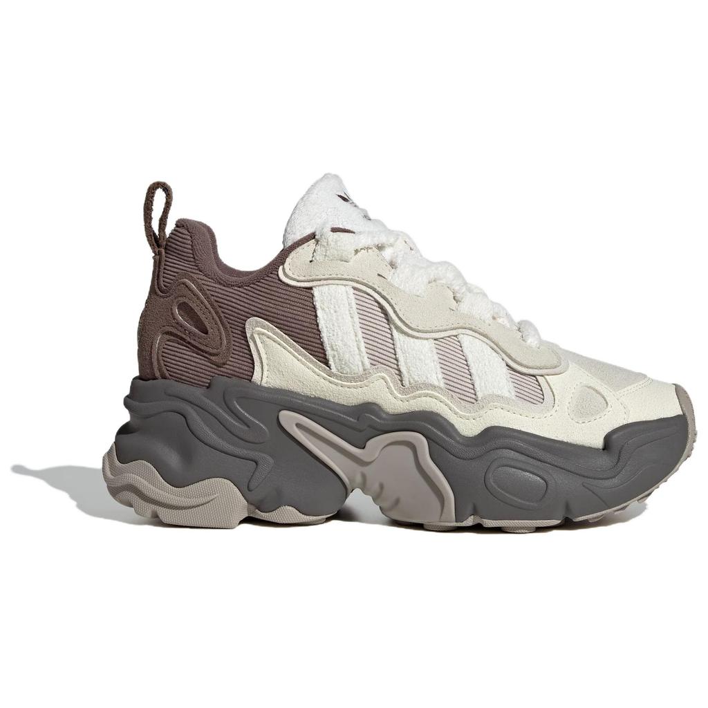 Adidas Originals Ozthemis Comfortable Versatile Non-Slip Durable Low-Top Dad Shoes Women Sneaker White Brown JP8043
