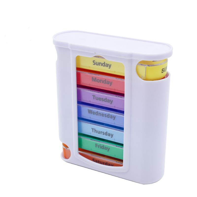 1Pcs 7-layer Multi-compartment Pill Storage Box Weekly Medicine Box Suitable For Home Storage Travel