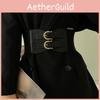 Stylish Plus Size Black Faux Leather Wide Waist Belt For Women Ideal For Dressy Or Casual Outfits