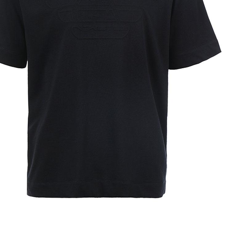 Emporio Armani Ss24 Einfarbig Rundhals Pullover Buchstaben Logo Schlanke Passform Kurzarm T-Shirt Herren T-Shirts Dunkelblau 3D1T94-1JWZZ-0962