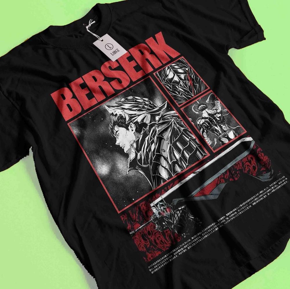 

Berserk T-Shirt, Japanese Anime Tshirt Guts Manga Shirt, Casca Shirt Anime Tee 4XL