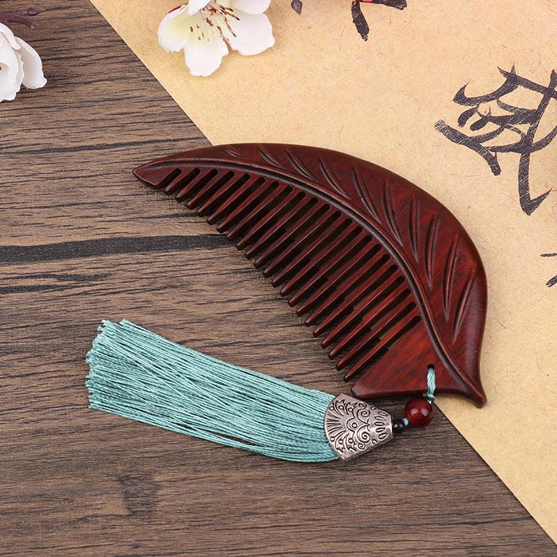 

Гребень из палисандра в форме рога носорога, двухсторонний резной деревянный гребень для выпрямления волос и массажа, расческа для волос для женщин, подарок as the picture