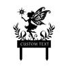 Metal Fairy Garden Stake Personalized Flower Bed Decoration Outdoor Gift