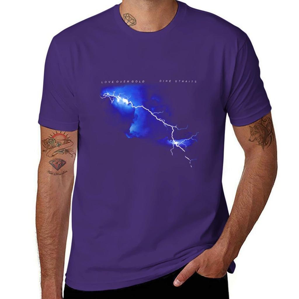 Dire Straits Love Over GoldClassic T-Shirt Korean Fashion Cotton Man T-shirts Summer Clothes Mens Graphic T-shirts Funny