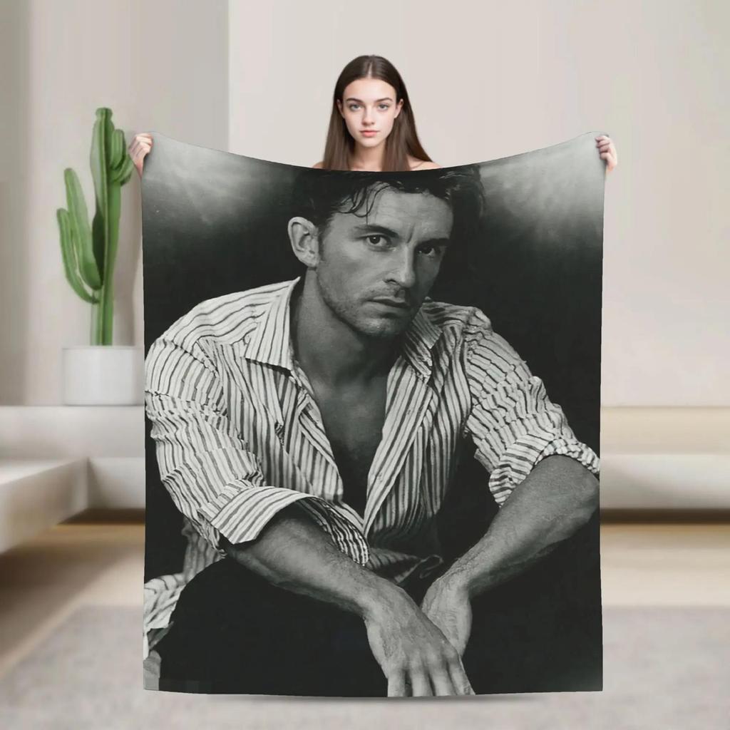 Jonathan Bailey Actor Collage Plush Blanket Soft Flannel Throw for Kids and Adults Warm Bedding for Home or Outdoor Perfect Gift
