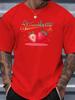 Cute Fruit Unisexs Crew Neck Cotton T Shirt Rainbow Script Strawberry Cartoon Berry Print Short Sleeve Casual Street Fashion Top