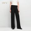 OVV Damen Klassische Strick-Hose mit weitem Bein