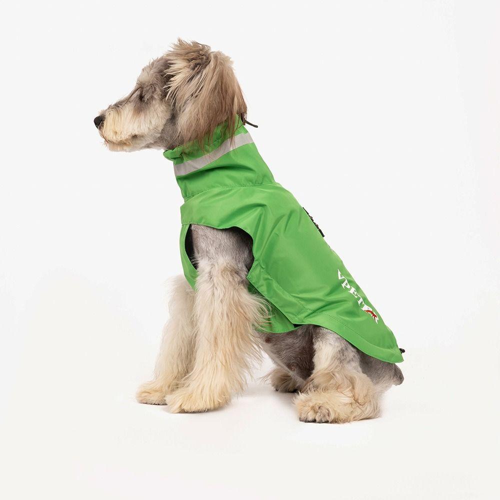 Fashion Adjustable Dog Raincoat Soft Reflective Strape Waterproof Dogs Clothes with Chest Leash Dog Stormcoat Outdoor