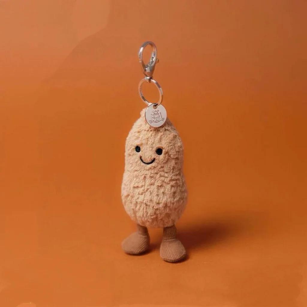 2026 Bag Car Keychain Mobile Phone Pendant Plush Gift Stuffed Animals Cute Cartoon Rabbit Keychain Love Pompom Trinket Toy Girl