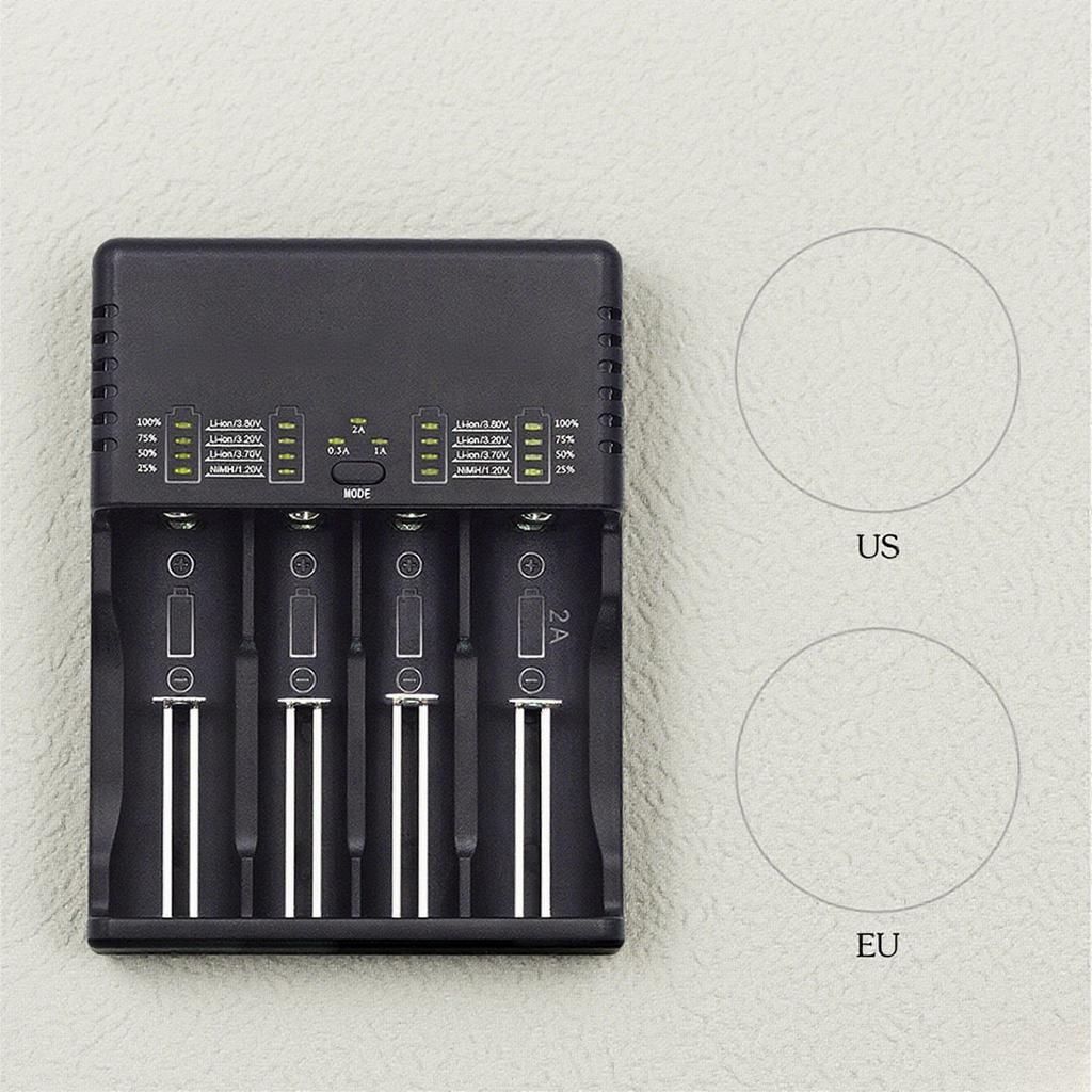 Lii-PL4 4 Slots Smart Intelligent Battery Charger AC110-240V for 18650/26650/16340/17500/AA/AAA