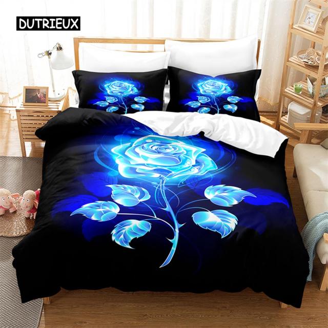 Bright Flowers Bedding Set Duvet Cover Set 3d Bedding Digital Printing Bed Linen Queen Size Bedding Set Fashion Design