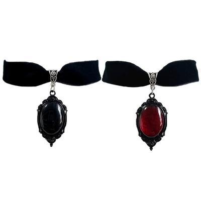 Gotische Kristall-Charms-Halskette Für Frauen Mode Hip Hop Punk Schmuck Hexe