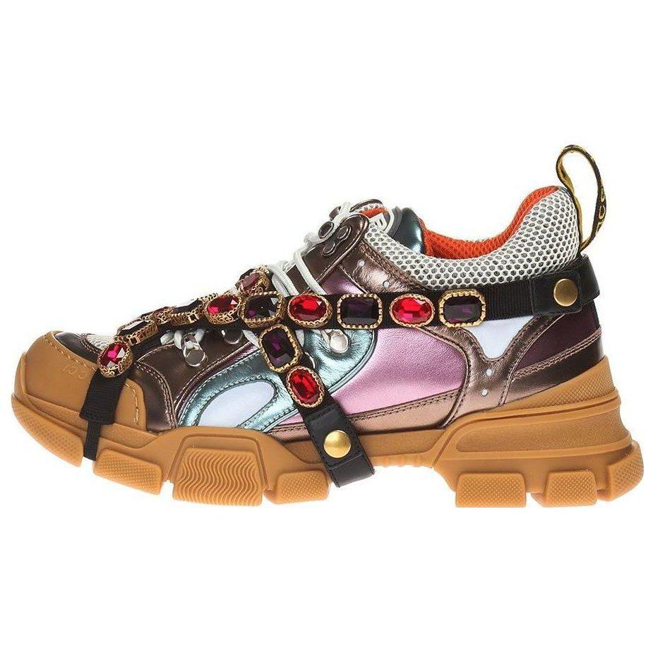 Gucci Wmns Flashtrek Crystals `Multi-Color Metallic`