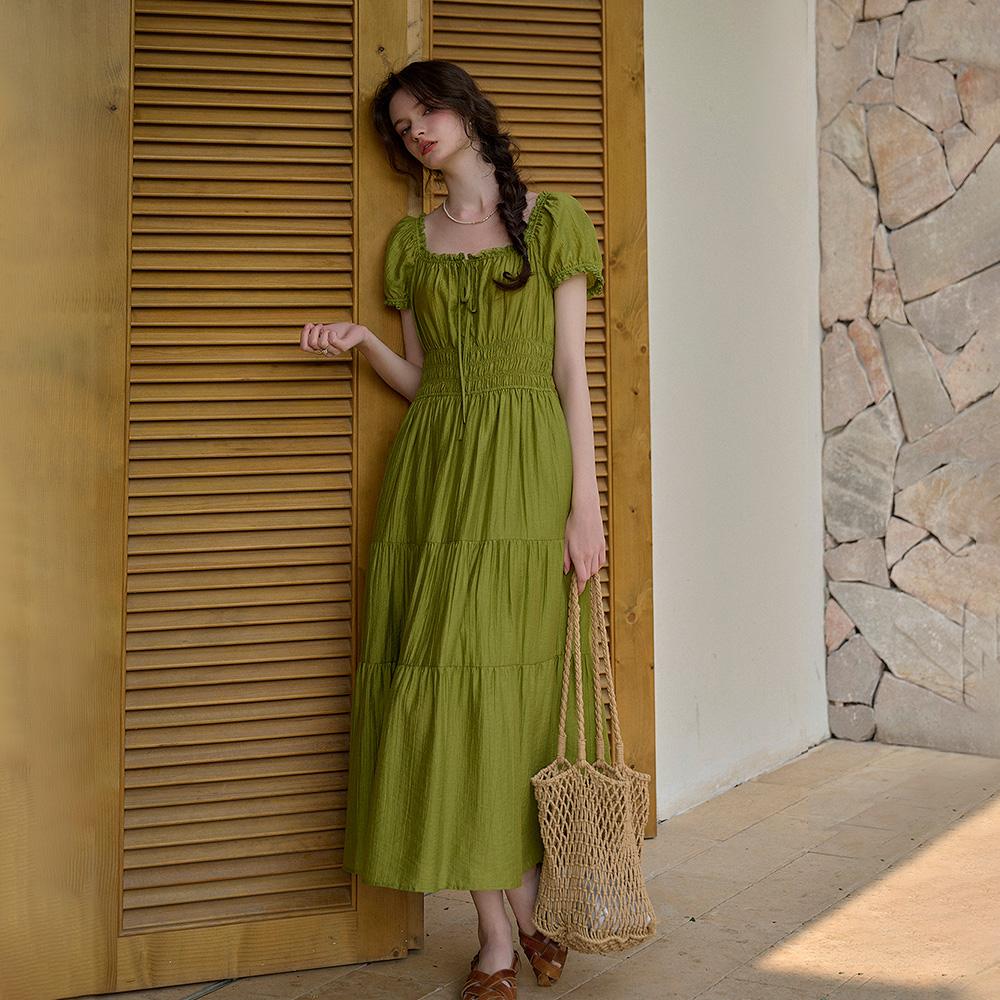 Simpeulleteulo Sr_Vintage Tencel Crepe Dress