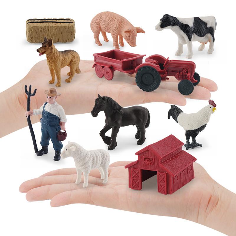 Realistic Pvc Farm Life Scene Model Featuring Shepherd Dog And Farm Animals Toys