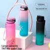 1000ML Large Capacity Sports Bottle, Outdoor Travel Gym Jugs Water Bottle with Straw for Sport, Gym, Running, School
