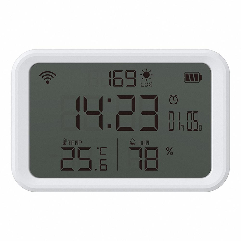 Cheap Tuya WiFi Humidity Meter Battery Powered 4 in 1 Smart Temperature Humidity Sensor LCD ...