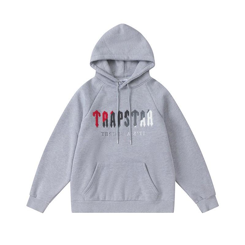 Mens Gradient Letter Tiger Head Embroidered Hoodie Jogger Set Streetwear Winter Outfit