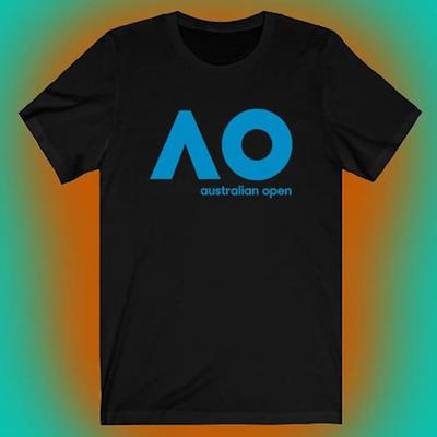 Unisex Shirt Cotton Oversize Large Size Masculina Com Logotipo De Tênis Australian Open Ao
