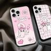 Lovely Cartoon Esthers Bunny For iPhone 14 Pro Max 13 17 11 16 12 15 Air Plus Satin Colorful Phone Case