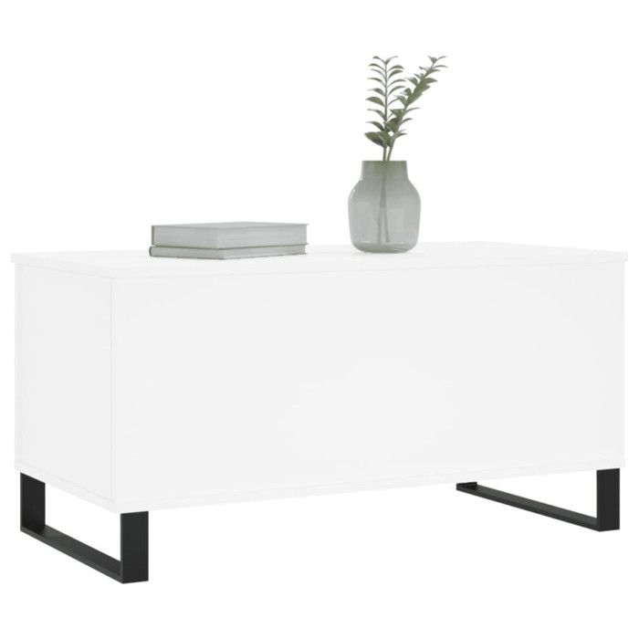 VidaXL Coffee Table White 90x44.5x45 Cm Engineered Wood 830980