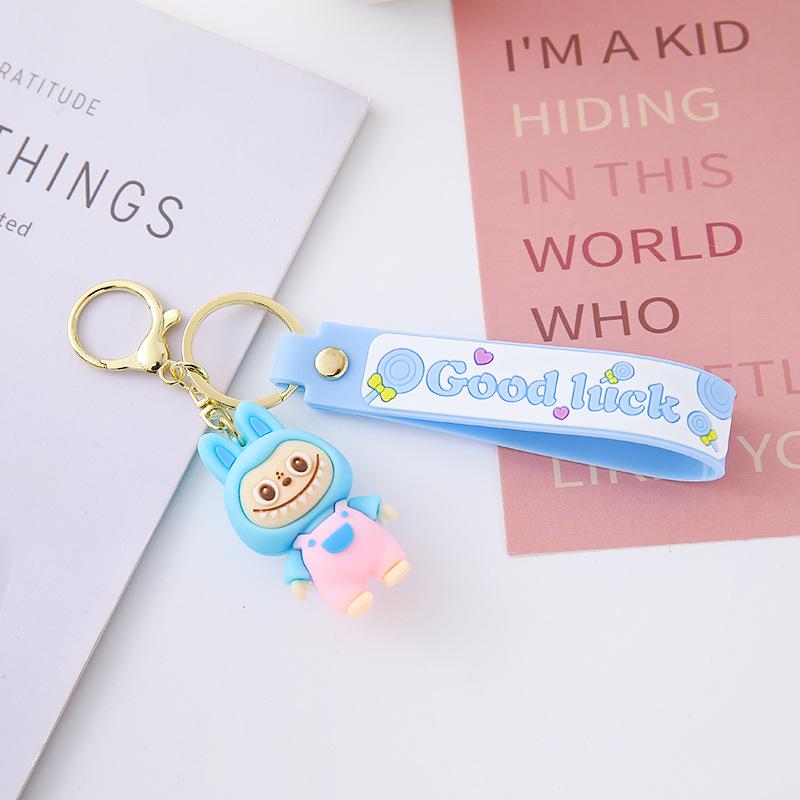 

Креативний Милий Лялька Баранчик Лабубу М який Гумовий Мультяшний Брелок - Шарм для Ключів Автомобіля та Сумки для Пар