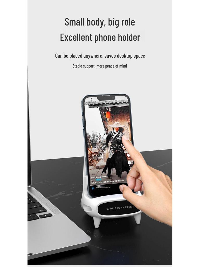 3-in-1 15W Fast Wireless Charging Stand for Mobile Phones, Compatible with Apple 14