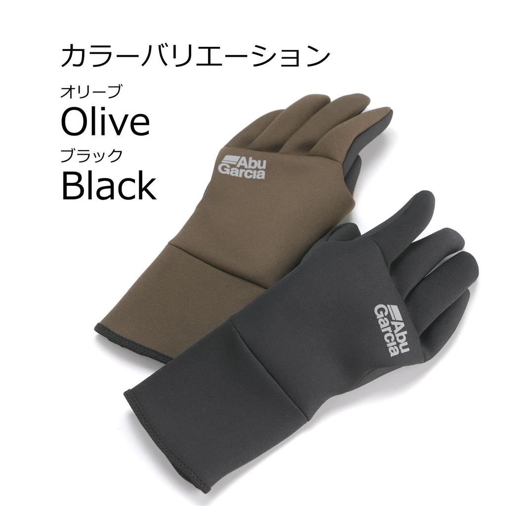 AbuGarcia ABU Long Cuffs Neoprene Gloves Full Finger Olive M Size