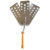 Hot Meat Patty Spatula Stainless Steel Slotted Burger With Wood Handle Smashed Burger Press Scraper Tool For Griddle BBQ