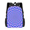 Psychedelic Pulse In Blue And Pink Backpack Hot Sale Daypack Large Capacity Kids BookBag School Bag Shoulder Bags for Men Women