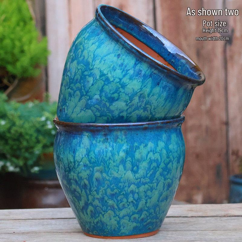 Handcrafted Large Ceramic Flower Pot for Tall Plants and Landscaping