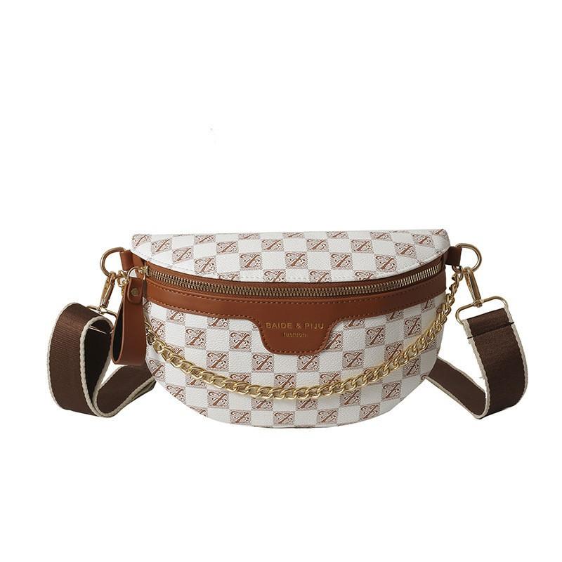 

2025 New Fashionable Casual Chest Bag Women s Waist All-match Ins Net Red Korean Single-shoulder Crossbody Small 25x16x7 белый