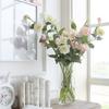 Home Table Decor DIY For Wedding Photo Props Bouquet Eustoma Fake Floral Artificial  Flower