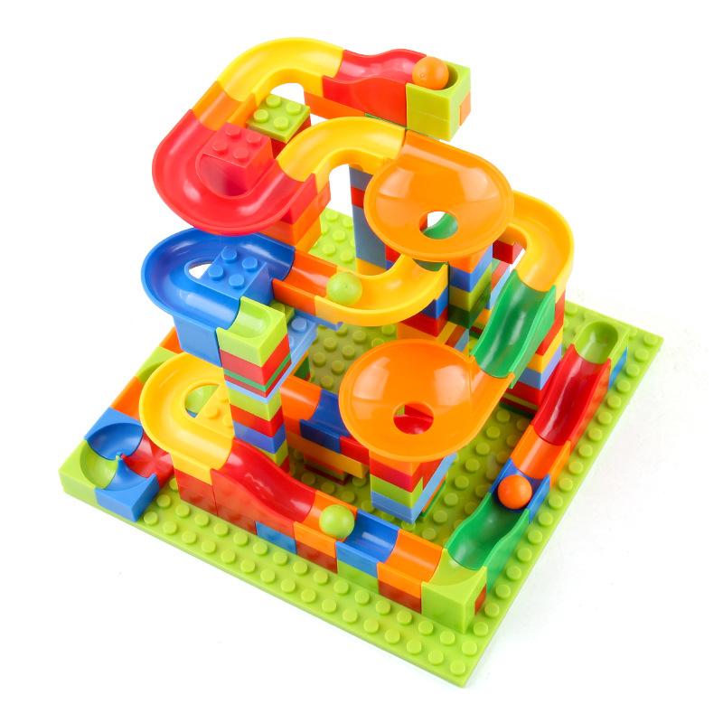 Children'S Changeable Slide Assembly Building Block Ball Building Block Track 1668Pcs Particle Slide Park Building Toys